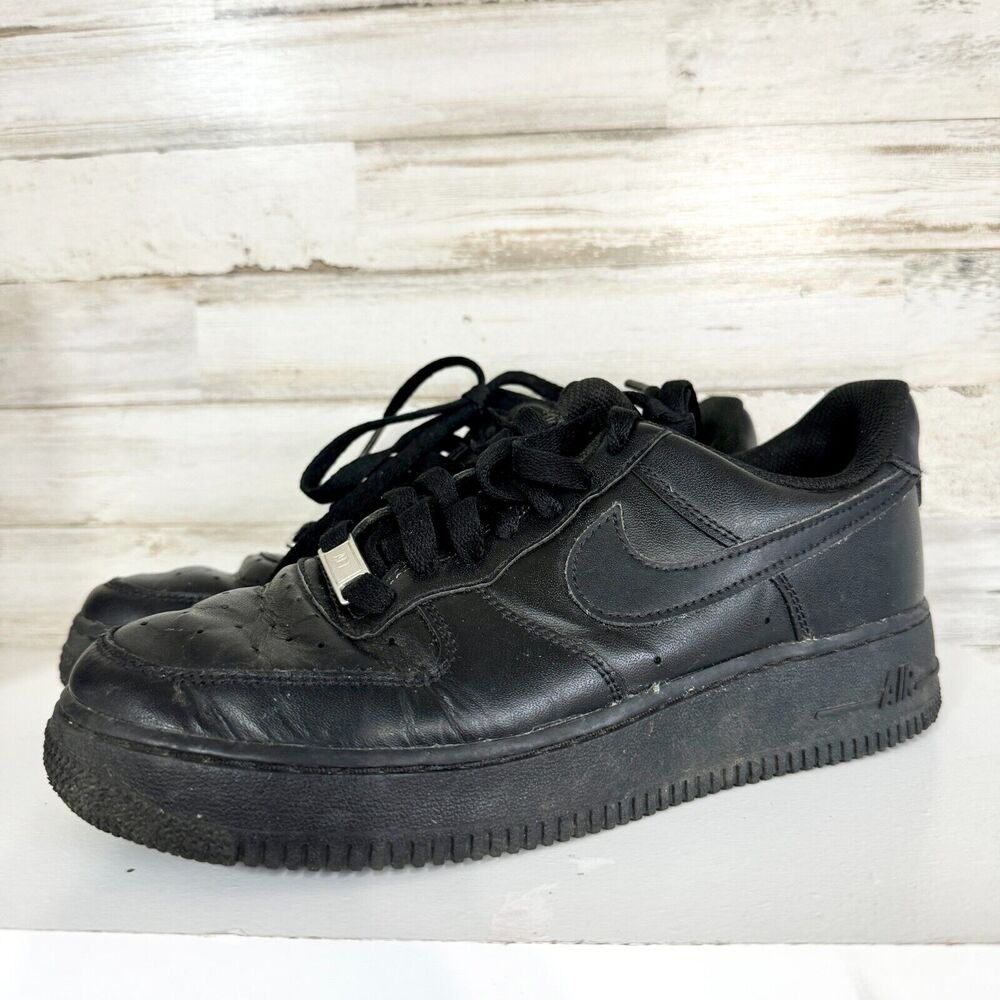 Vintage Nike Air Force 1 07 W 8.5 Low Supreme Black Sneakers Shoes 315100 001